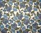 Blue-Gold-Multi Floral Printed Metallic Crinkle Yoryu Chiffon Woven Fabric By the Yard
